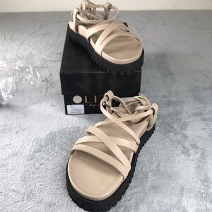 Lita By Ciara Gladiator Sandals in Sand Size 9  New in Box